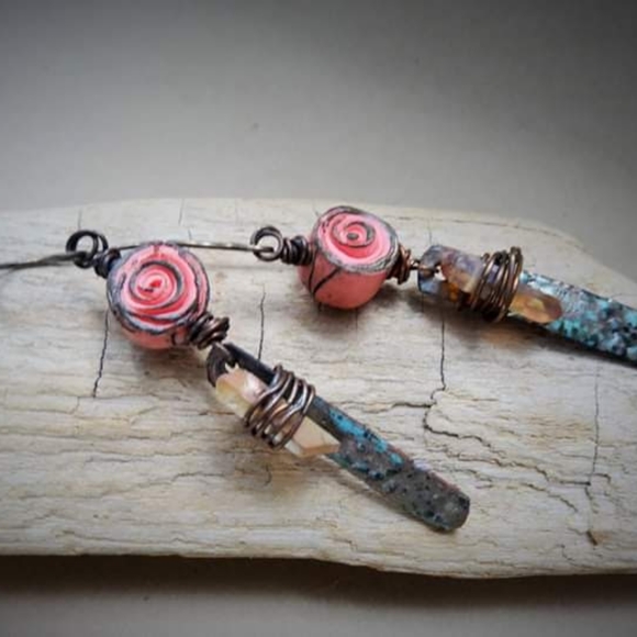 3 Artisan Made Jewelry Components for Necklaces/Earrings/Beading/Crafting - Picture 6 of 7